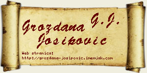 Grozdana Josipović vizit kartica